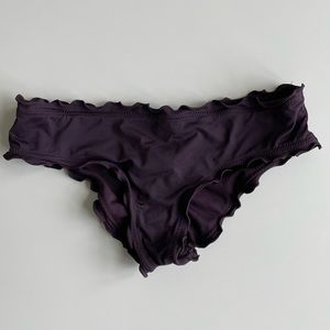 Plum Ruffle Bikini Bottom - Size Small